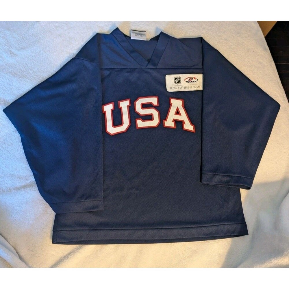 K1 Sportswear Team USA Olympic Ice Hockey Jersey Youth Large Blue